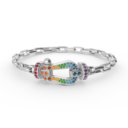 [Perla Lux]FORCE LARGE HORSESHOE CLASP  METAL BRACELET
