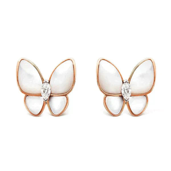 [Perla Lux]BUTTERFLY MOP DIAMOND EARRINGS