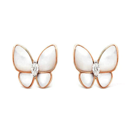 [Perla Lux]BUTTERFLY MOP DIAMOND EARRINGS