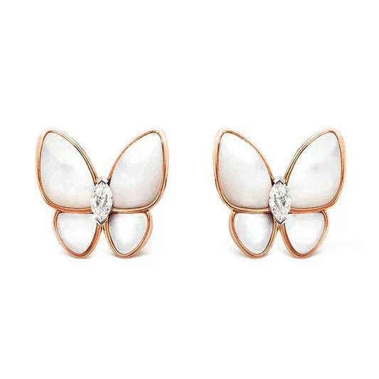 [Perla Lux]BUTTERFLY MOP DIAMOND EARRINGS