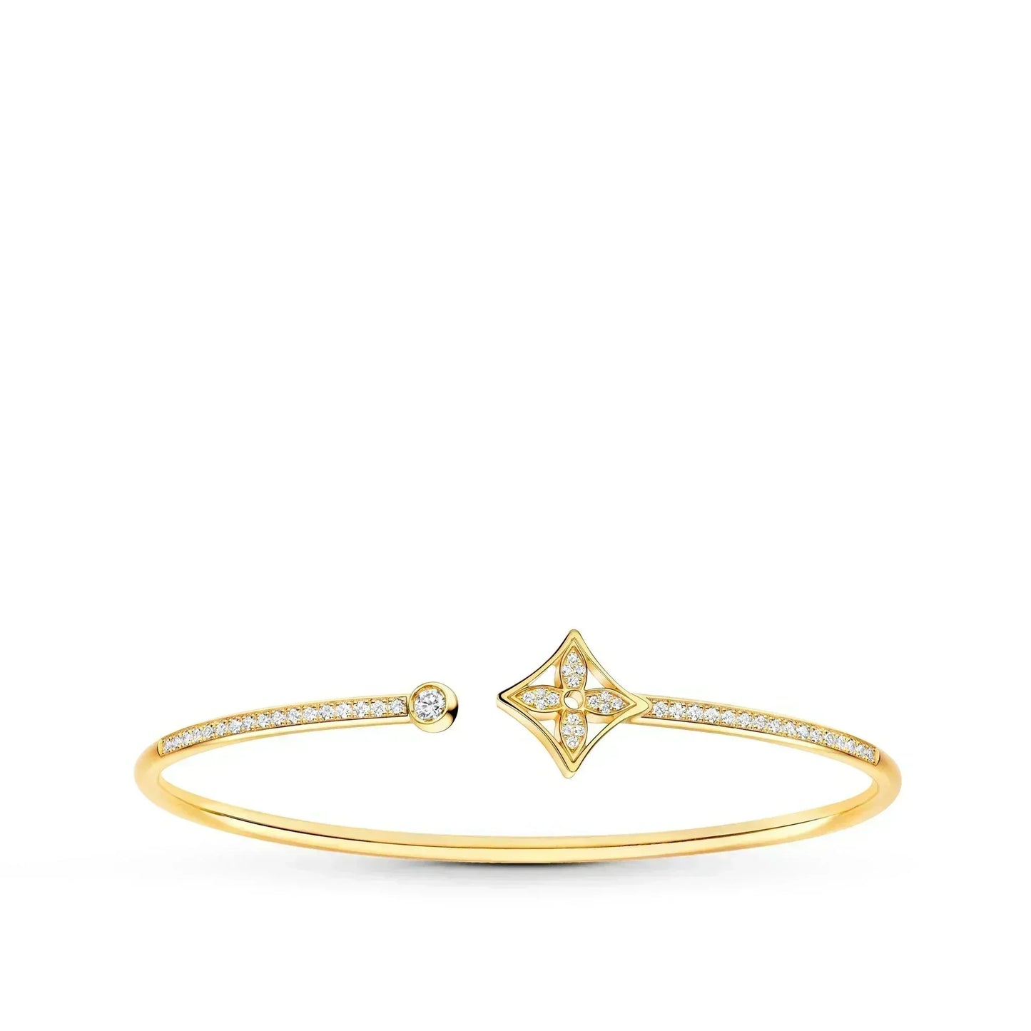 [Perla Lux]IDYLLE GOLD OPEN BRACELET DIAMOND PAVED