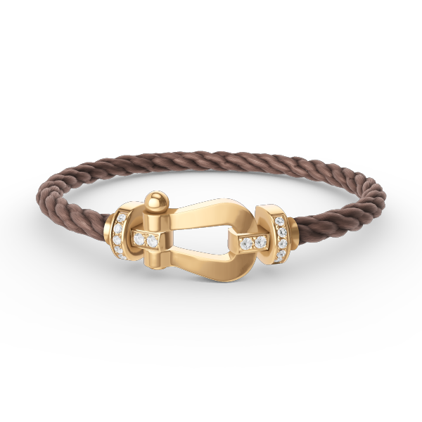 [Perla Lux]FORCE LARGE HORSESHOE HALF DIAMOND BRACELET GOLD