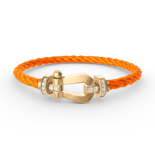 [Perla Lux]FORCE LARGE HORSESHOE HALF DIAMOND BRACELET GOLD