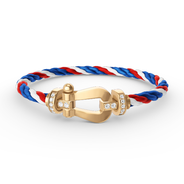 [Perla Lux]FORCE LARGE HORSESHOE HALF DIAMOND BRACELET GOLD