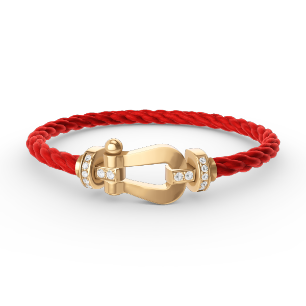 [Perla Lux]FORCE LARGE HORSESHOE HALF DIAMOND BRACELET GOLD