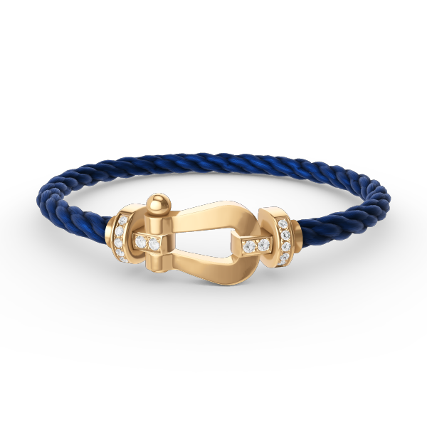 [Perla Lux]FORCE LARGE HORSESHOE HALF DIAMOND BRACELET GOLD