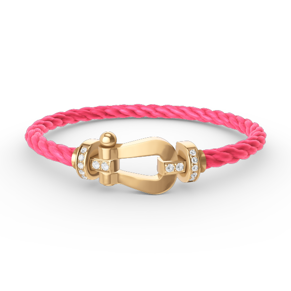 [Perla Lux]FORCE LARGE HORSESHOE HALF DIAMOND BRACELET GOLD