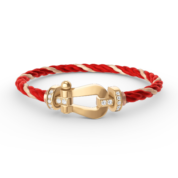 [Perla Lux]FORCE LARGE HORSESHOE HALF DIAMOND BRACELET GOLD