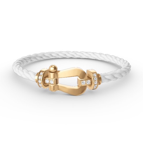[Perla Lux]FORCE LARGE HORSESHOE HALF DIAMOND BRACELET GOLD