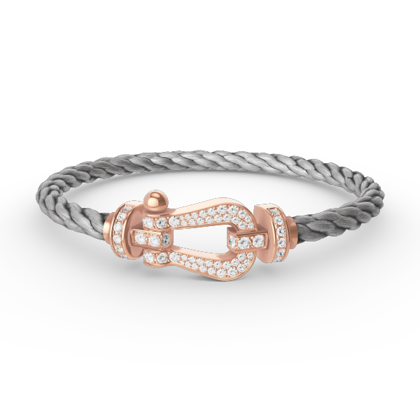 [Perla Lux]FORCE LARGE HORSESHOE FULL DIAMOND BRACELET ROSE GOLD