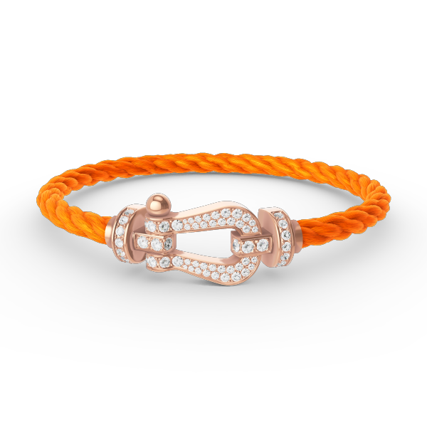 [Perla Lux]FORCE LARGE HORSESHOE FULL DIAMOND BRACELET ROSE GOLD