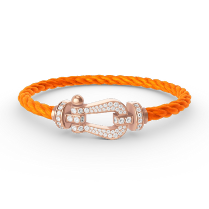 [Perla Lux]FORCE LARGE HORSESHOE FULL DIAMOND BRACELET ROSE GOLD