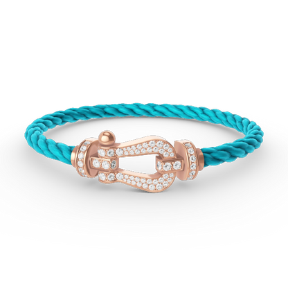 [Perla Lux]FORCE LARGE HORSESHOE FULL DIAMOND BRACELET ROSE GOLD