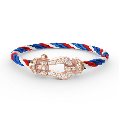 [Perla Lux]FORCE LARGE HORSESHOE FULL DIAMOND BRACELET ROSE GOLD