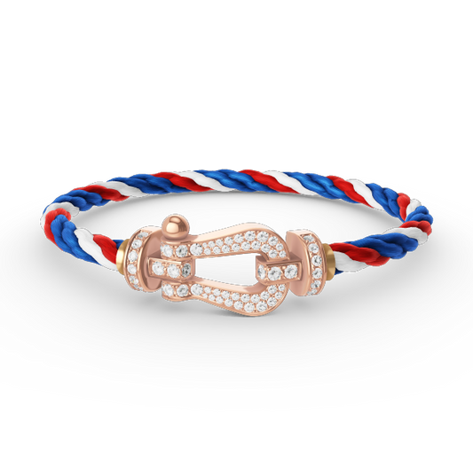[Perla Lux]FORCE LARGE HORSESHOE FULL DIAMOND BRACELET ROSE GOLD