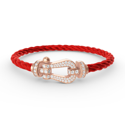 [Perla Lux]FORCE LARGE HORSESHOE FULL DIAMOND BRACELET ROSE GOLD