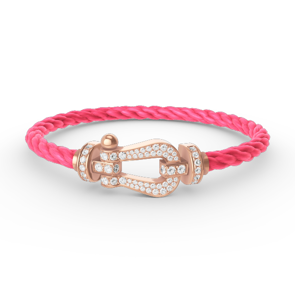 [Perla Lux]FORCE LARGE HORSESHOE FULL DIAMOND BRACELET ROSE GOLD