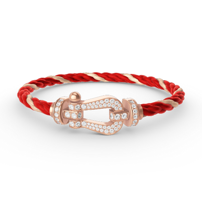 [Perla Lux]FORCE LARGE HORSESHOE FULL DIAMOND BRACELET ROSE GOLD