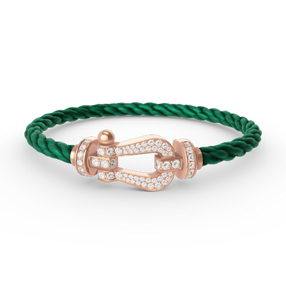 [Perla Lux]FORCE LARGE HORSESHOE FULL DIAMOND BRACELET ROSE GOLD