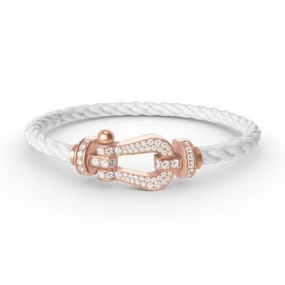 [Perla Lux]FORCE LARGE HORSESHOE FULL DIAMOND BRACELET ROSE GOLD