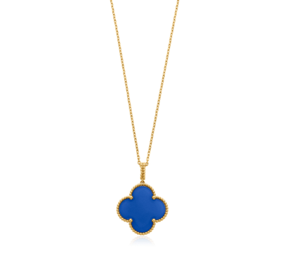 [Perla Lux]CLOVER 25MM NECKLACE TURQUOISE ROSE GOLD