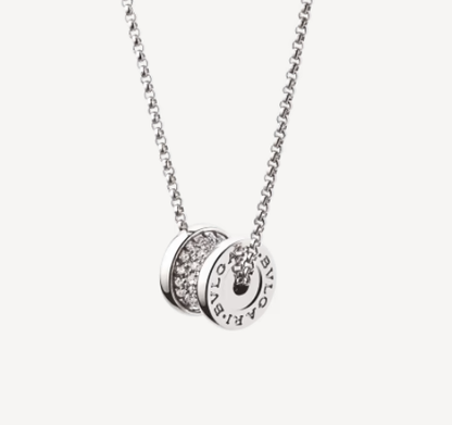 [Perla Lux]ZERO 1 SILVER DIAMOND NECKLACE
