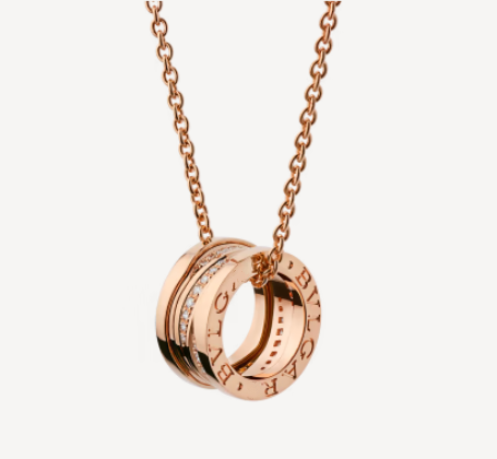 [Perla Lux]ZERO 1 PINK GOLD DIAMOND NECKLACE