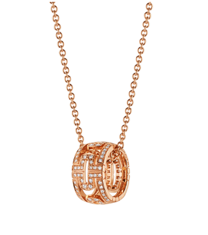 [Perla Lux]PARENTESI NECKLACE PINK GOLD DIAMOND