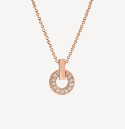 [Perla Lux]GARI NECKLACE PINK GOLD DIAMOND