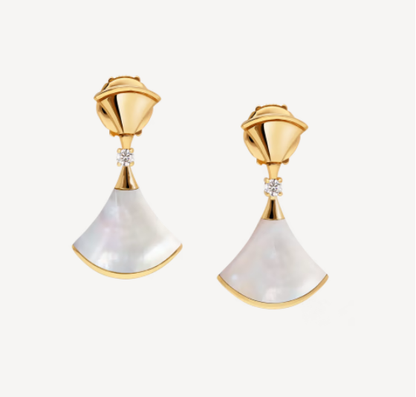 [Perla Lux]DREAM MOP 1 DIAMOND EARRINGS