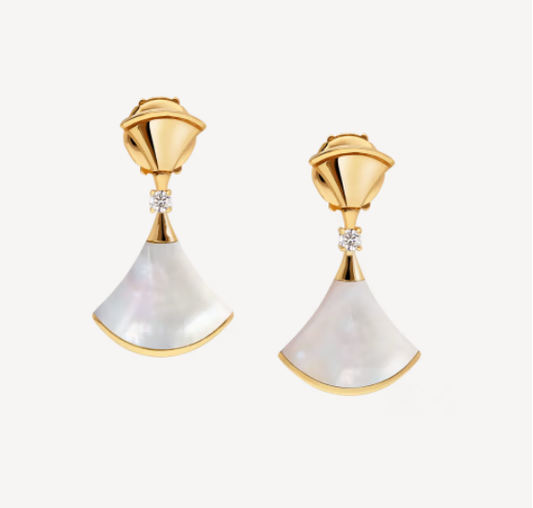 [Perla Lux]DREAM MOP 1 DIAMOND EARRINGS