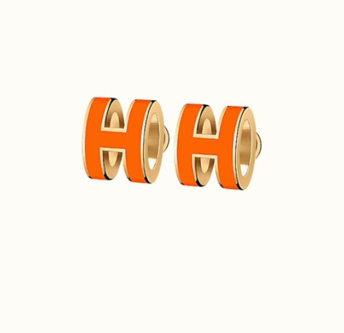 [Perla Lux]MINI POP H EARRINGS ORANGE