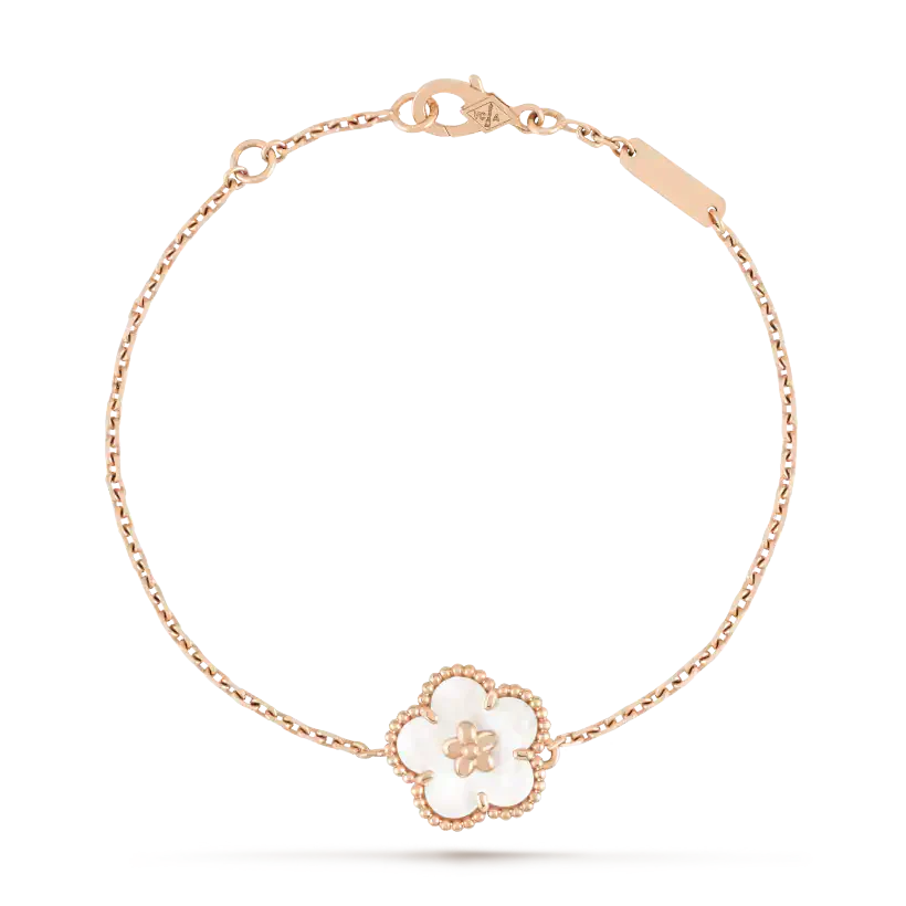 [Perla Lux]LUCKY WHITE MOP PLUM BLOSSOM  BRACELET