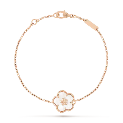 [Perla Lux]LUCKY WHITE MOP PLUM BLOSSOM  BRACELET