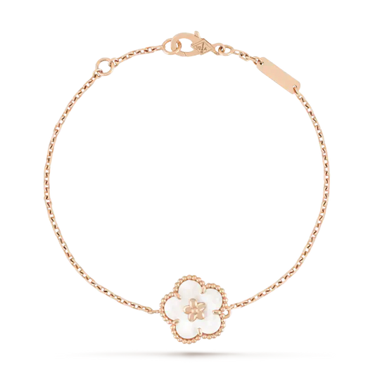 [Perla Lux]LUCKY WHITE MOP PLUM BLOSSOM  BRACELET