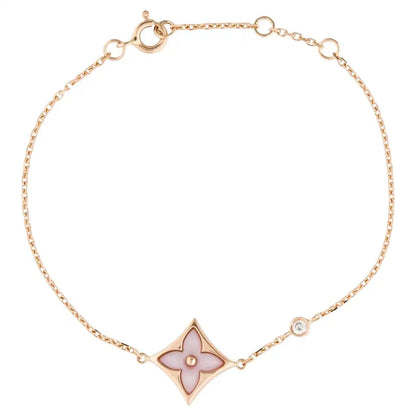 [Perla Lux]STAR 1 DIAMOND PINK GOLD BRACELET