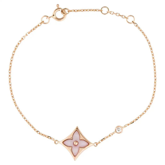 [Perla Lux]STAR 1 DIAMOND PINK GOLD BRACELET