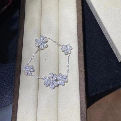 [Perla Lux]FRIVOLE SILVER 5 FLOWERS BRACELET