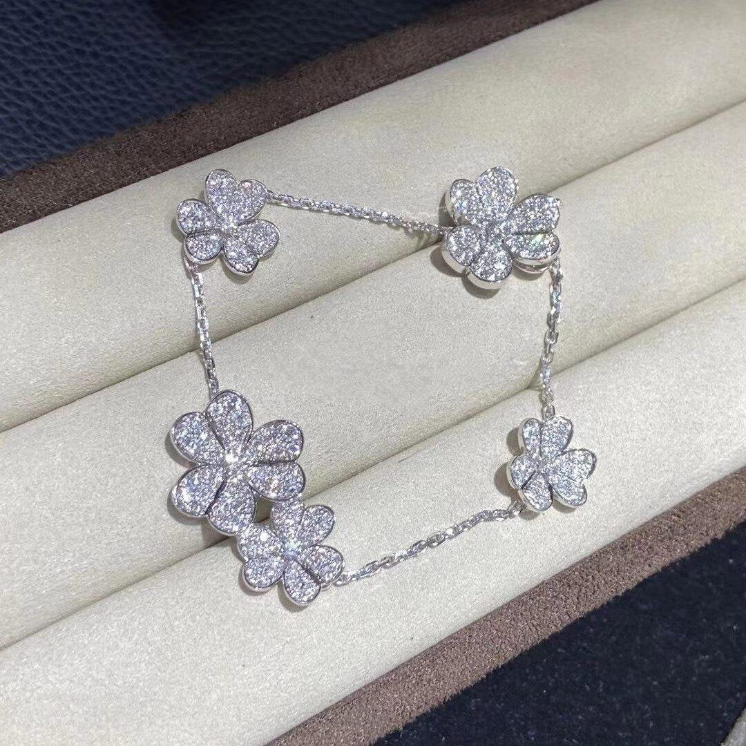 [Perla Lux]FRIVOLE SILVER 5 FLOWERS BRACELET
