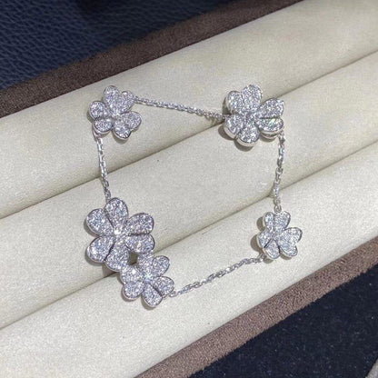 [Perla Lux]FRIVOLE SILVER 5 FLOWERS BRACELET