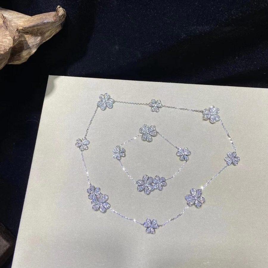 [Perla Lux]FRIVOLE SILVER 5 FLOWERS BRACELET