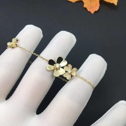 [Perla Lux]FRIVOLE GOLD 5 FLOWERS BRACELET