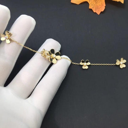 [Perla Lux]FRIVOLE GOLD 5 FLOWERS BRACELET