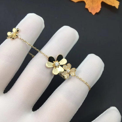 [Perla Lux]FRIVOLE GOLD 5 FLOWERS BRACELET