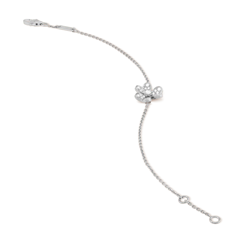 [Perla Lux]FRIVOLE SILVER FLOWER DIAMOND BRACELET