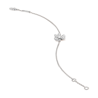 [Perla Lux]FRIVOLE SILVER FLOWER DIAMOND BRACELET