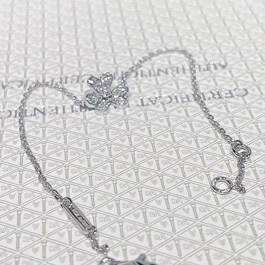 [Perla Lux]FRIVOLE SILVER FLOWER DIAMOND BRACELET