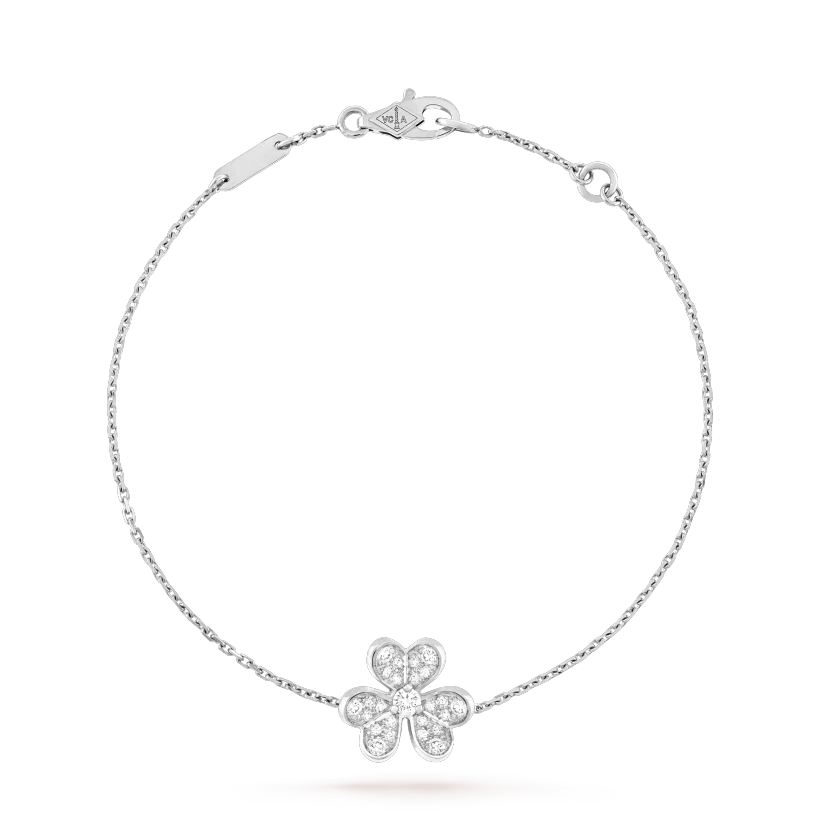 [Perla Lux]FRIVOLE SILVER FLOWER DIAMOND BRACELET