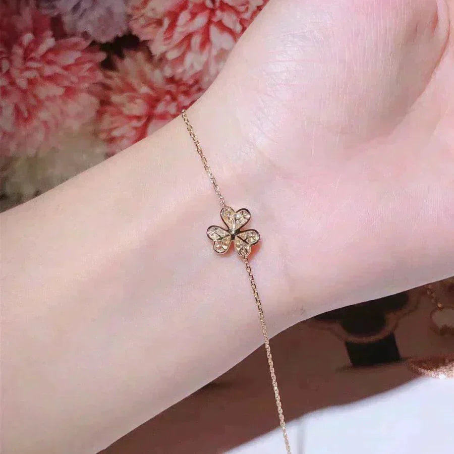 [Perla Lux]FRIVOLE GOLD FLOWER DIAMOND BRACELET