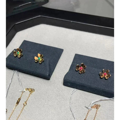 [Perla Lux]FRIVOLE  FLOWER PINK EARRINGS